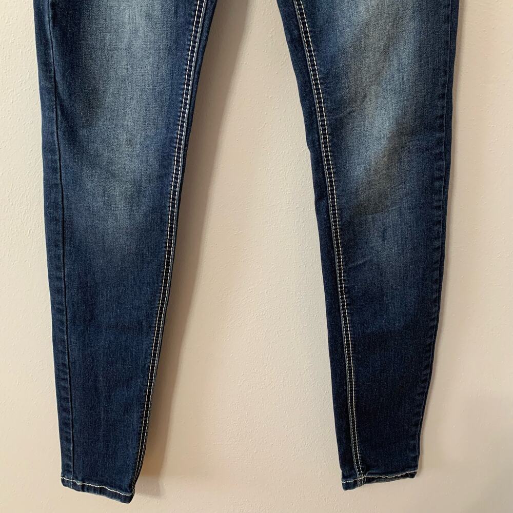 Premium Vanity Collection Women's Harlow Skinny Embellished Dark Blue Sz 27W/32L - Picture 4 of 16